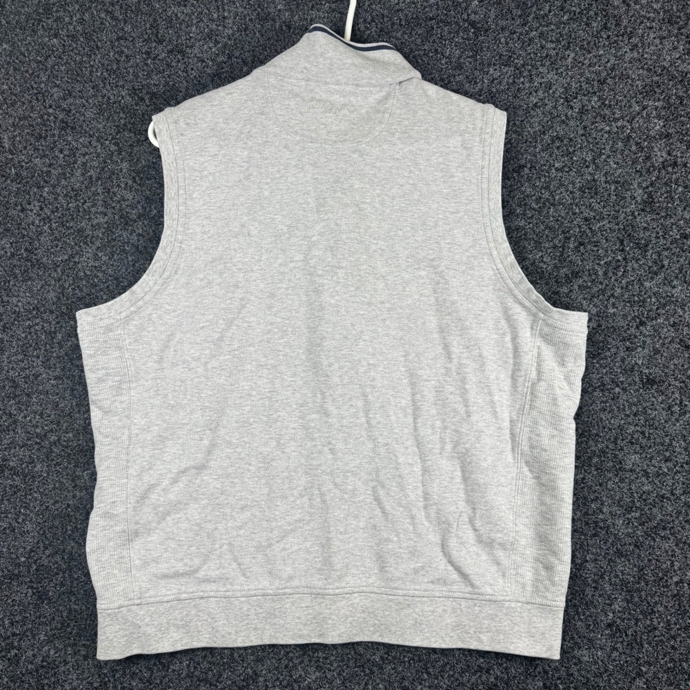 Bobby Jones Mens XL Gray 100% Peruvian Pima Cotton Quarter Zip Sweater Vest Golf - Picture 5 of 5